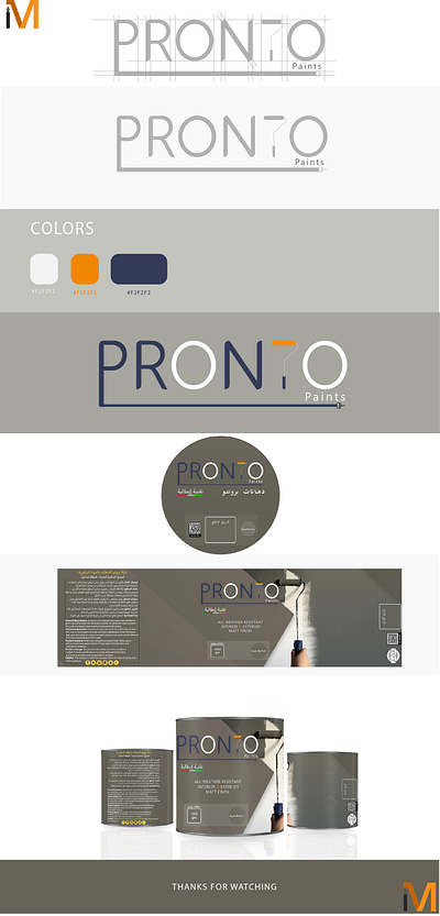 pronto branding design logo print