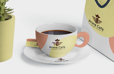 Prime Café Logo branding graphic design illustration logo logo design t shirt vector