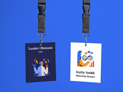 Persona 2d bage branding character design flat illustration interaction minimal people shape simple teamwork technology vector website work