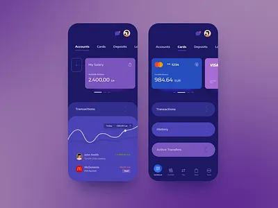 Internet Banking App banking banking app finance mobile design money payment transactions ui