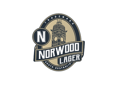 Norwood Lager Logo australia beer branding beer logo lager norwood vintage