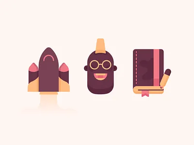 Kay Social Network Manager Illos 2d character 2d design book book illustration bookmark character character design course flat design illustration rocket rocket design rocket illustration