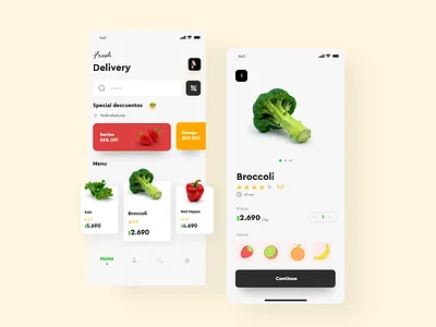Fresh Delivery delivery delivery app fresh delivery mobile mobile ui ui ui ux ui design ux ux design vegetable