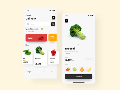 Fresh Delivery delivery delivery app fresh delivery mobile mobile ui ui ui ux ui design ux ux design vegetable