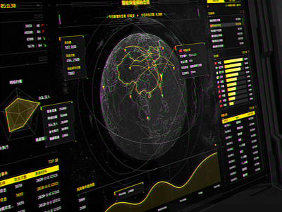 Data Visualization_1.1 black chinese data visualization design graphics layout ui ux web yellow