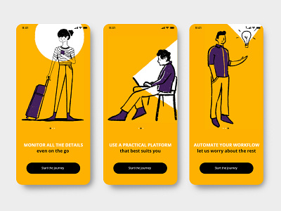 Onboarding UI adobe adobe xd adobexd app app design application design flat illustration procreate ui ux