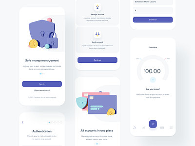 Onboarding accounts app bank banking bankingapp chart charts dashboard fintech illustration interface minimalist mobile onboarding registration ui ux