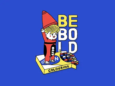 Be Bold be bold cartoon hand drawn hand lettering illustration motivation retro typography vintage