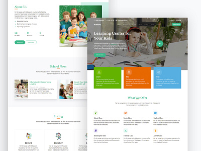 Nurture Free HTML Template bootstrap children design free template html kids kindergarten onepage school teacher ui ux webdesign website