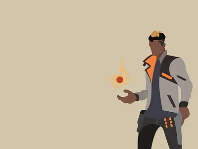 Phoenix - VALORANT charachter charachterdesign fanart flat illustration phoenix valorant
