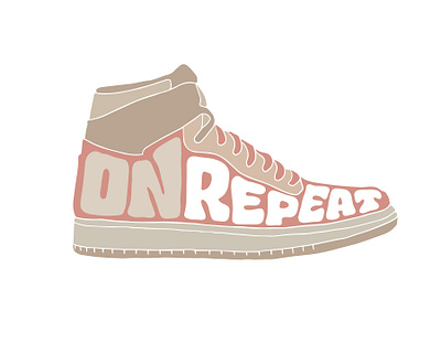 On Repeat adidas clientwork custom lettering footlocker hand drawn handlettering itsjerryokolo jerryokolo logo designer logodesign logotype nike procreate shopify sneaker sneakers sneakershop stickerdesign typography