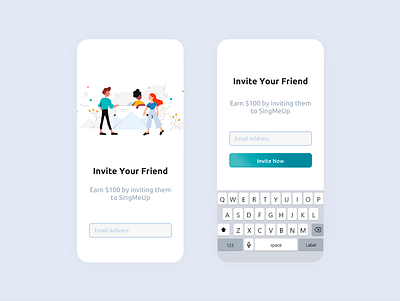 Invite Friend daily ui dailyui design