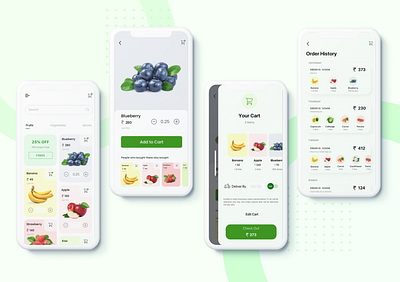 Grocery App app design fruits fruits and vegetables online grocery grocery app grocery store mobile ui ux