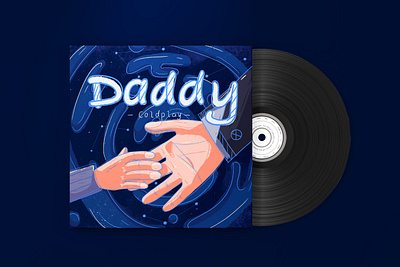 Daddy album amazing coldplay daddy dark design digitalart drawing hand illustration procreate sky