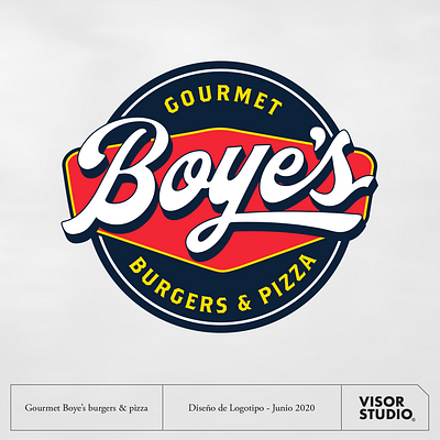 Boye's burgers & pizza branding design hermosillo hmo logo logotipo logotype mexico sonora visorstudio