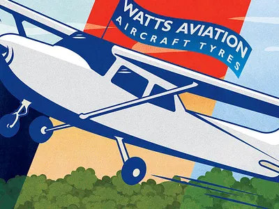 Watts Aviation | Illustration design digital digital art illustration