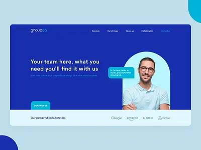 Landing Page - Groupea design header design landing design landing page landing page design team ui ux design ui design webdesigner website website concept website design