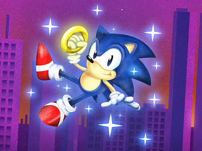 Studiopolis Small illustrator photoshop retro sega sega genesis sonic sonic the hedgehog video games