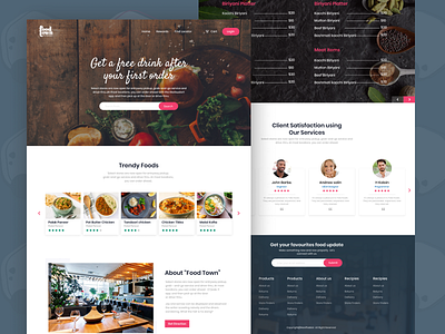 Food shop Landing page design concept food food and drink food app food delivery service food shop food shop website landing page user experience user interface user interface design website website concept website design websites