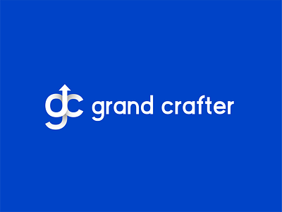 grand crafter logo ai blue branding brocker crafter design forex grand graphic logo white