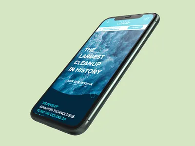 iPhone 11 Pro mockup redesign ocean cleanup blue ocean redesign redesign concept sustainability ui ux wave