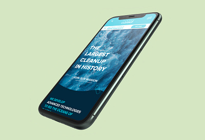 iPhone 11 Pro mockup redesign ocean cleanup blue ocean redesign redesign concept sustainability ui ux wave