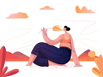 Love yourself adobe illustrator flat girl illustration vector