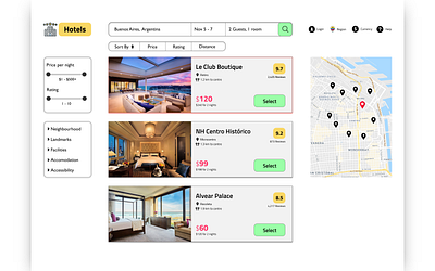 Hotel Booking dailyui invisionstudio ui