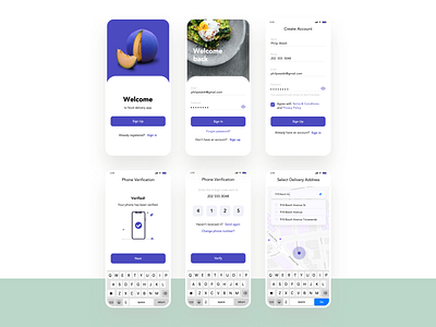 Food Delivery Mobile App app application design food app food delivery app mobile app sign in sign up ui design ux design