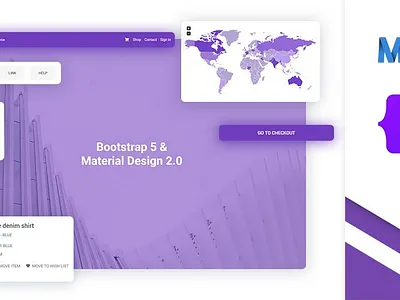 The first UI Kit for Bootstrap 5! Using Material Design 2.0 bootstrap material design 2.0 release ui kits