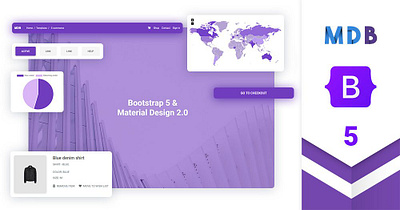 The first UI Kit for Bootstrap 5! Using Material Design 2.0 bootstrap material design 2.0 release ui kits