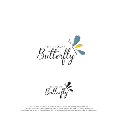 logo concept for home decor butterfly clean design decor elegant fashion feminine