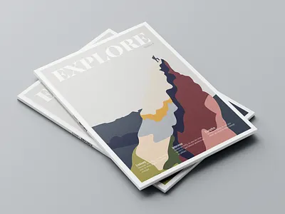 Explore cover - Ascent adventure climbing editorial illustration illustration illustrator magazine cover mountains sport vector illustration