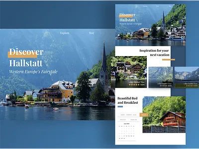 Daily UI #3: Landing Page daily ui dailyui europe european hallstatt landing design landing page landingpage landscape tourism travel web web design webdesign website