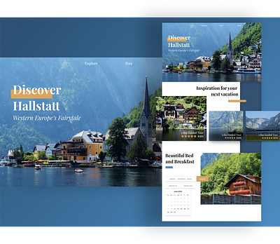 Daily UI #3: Landing Page daily ui dailyui europe european hallstatt landing design landing page landingpage landscape tourism travel web web design webdesign website