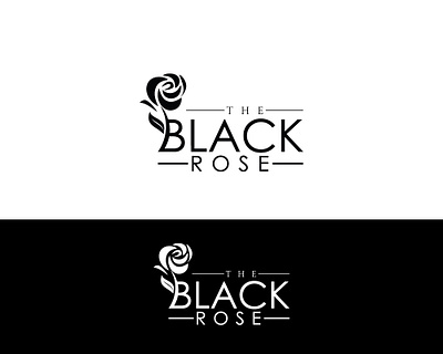 The Black Rose animation app black branding illustration illustrator logo minimal rose typography vector