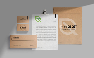 PAQQ - stationery blank branding business card design eco eco friendly eco pack envelope design identity logo paqq stationery stationery design stationery set визуальная идентификация