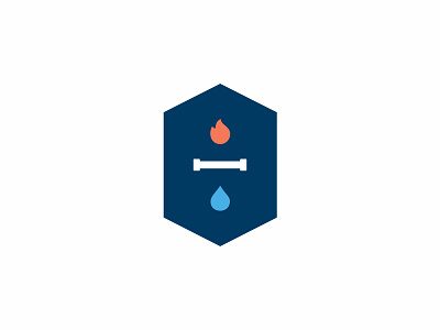 Logo mark branding design elements fire icon icons identity logo logotype mark minimal pipe plumbing shapes symbol water water and fire
