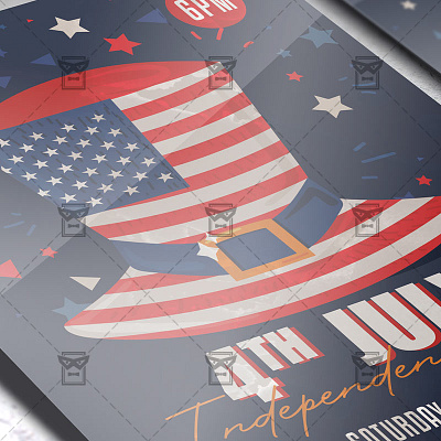 4th of July Celebration - Flyer PSD Template usa independence day takeover