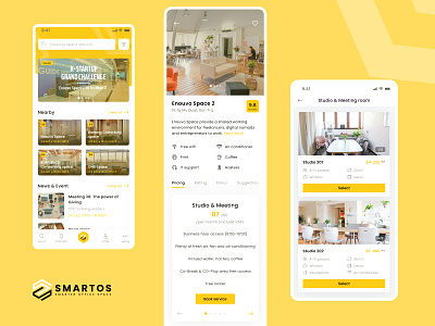 Smartos app - Space service booking clean daily design detail dribbble experience icon inspiration interface management product project rating uidesign user userinterface ux ux ui uxui