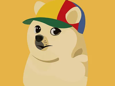doge meme 2d doge flat funny illustration meme