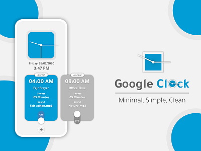 Google Clock Re-designed 2020 app branding clean clean design design icon interaction design interactions ui ui design ui kit user interface ui ux