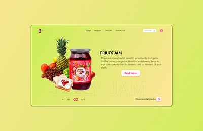 Fruit Jam website concept branding bread breakfast creative design daily ui figma freebies fruit healthy jam jelly layoutdesign photoshop typography ui ui designer ux website