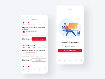 Education platform for students🔥 app education illustration interface mobile platform students study ui user interface design ux