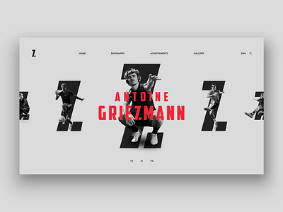 ANTOINE GRIEZMANN - UI/UX adobe xd adobexd antoine griezmann branding concept art footballer france minimal modern ui ui ux ui design uidesign uiux xd design