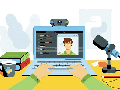 one frame for video explainer 2d art article design branding character design drawing flat illustration motion design vector video explainer
