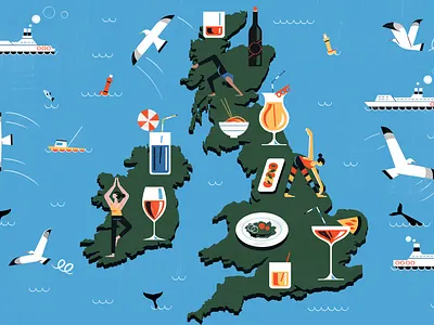 Tincture Bar character city digital editorial folioart illustration london map michael driver