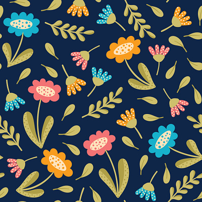 Dot flowers floral pattern flower design print design repeat pattern repeating pattern seamlesspattern surface pattern surface pattern design
