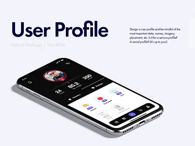 Profile — Daily UI #006 account app app design app ui design food and drink food app health app illustration minimal ui ux vector