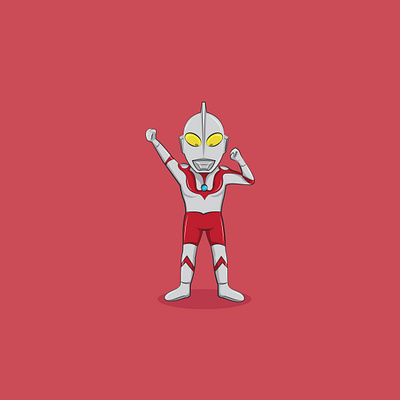 ultraman character chibi comic design hero icon illustration logo pop culture tokusatsu ultraman vector